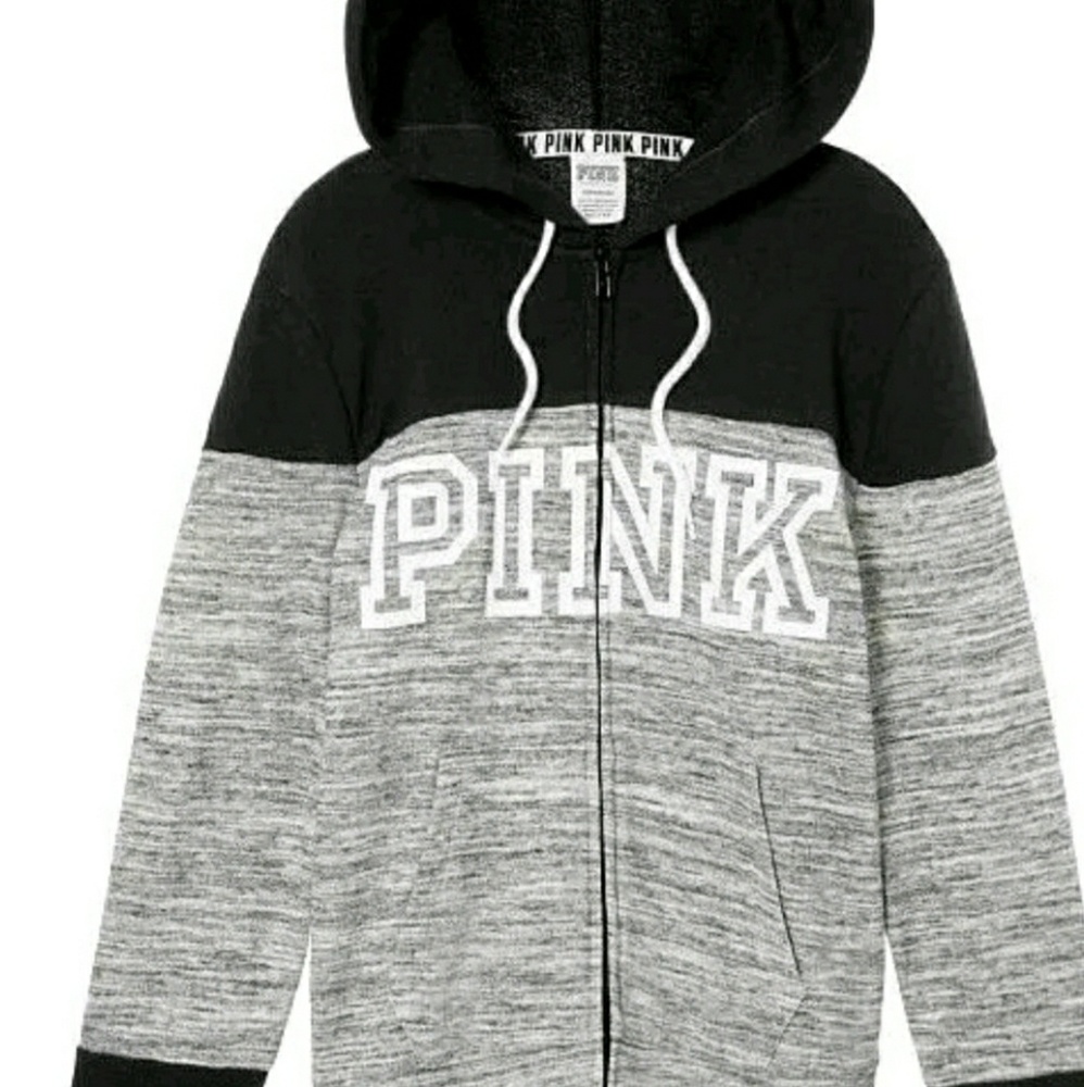 Victoria secret pink merl zip up hoodie